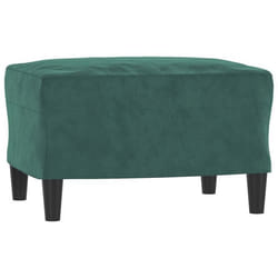Repose pieds tabouret - DEC030671 - Velours vert - 60 x 50 x 41 cm - Design contemporain - Confortable