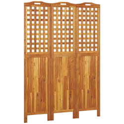 Décoshop26 - Paravent séparateur de pièce cloison 3 panneaux 121,5 x 2 x 180 cm bois d'acacia marron DEC030718