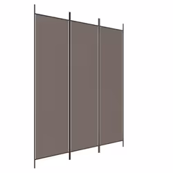 Paravent séparateur de pièce - DEC030723 - 3 panneaux - Tissu anthracite - 150 x 200 cm - Pliable
