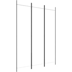 Décoshop26 - Paravent séparateur de pièce cloison 3 panneaux 150 x 200 cm tissu blanc et fer DEC030741