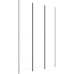 Décoshop26 - Paravent séparateur de pièce cloison 3 panneaux 150 x 220 cm tissu blanc et fer DEC030742