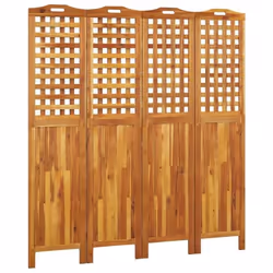 Paravent séparateur de pièce - DEC030821 - 4 panneaux - Bois dacacia - 162 x 2 x 180 cm - Pliable