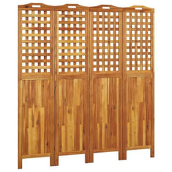 Paravent séparateur de pièce - DEC030821 - 4 panneaux - Bois dacacia - 162 x 2 x 180 cm - Pliable