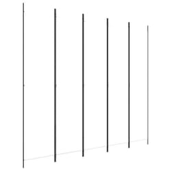 Paravent séparateur de pièce - DEC - 5 panneaux - 250 x 220 cm - Tissu blanc - Fer