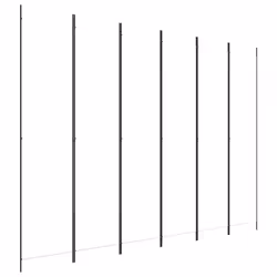 Paravent séparateur de pièce - DEC031049 - 6 panneaux - 300 x 220 cm - Tissu blanc - Fer durable