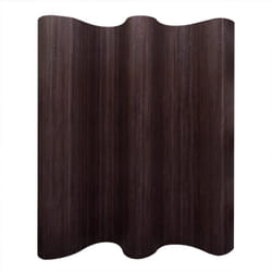 Décoshop26 - Paravent séparateur de pièce cloison bambou 250 x 165 cm marron foncé DEC031138