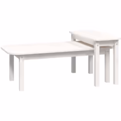 Ajoutez une touche d'élégance à votre salon avec cet élégant ensemble de tables basses en bois. Bois de pin massif : le bois  ...