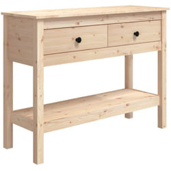 Meuble d'entrée table console design élégant avec tiroirs 100 x 35 x 75 cm bois massif de pin DEC031494
