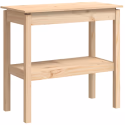 Ajoutez une touche d'élégance à votre décoration intérieure avec cette table console élégante en bois. Bois de pin massif : l ...