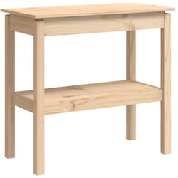 Meuble d'entrée table console design élégant avec étagères 80 x 40 x 75 cm bois massif de pin brun DEC031577