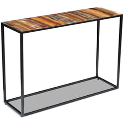 Décoshop26 - Table console bois de récupération massif 110 x 35 x 76 cm multicolore DEC031741