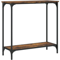 Décoshop26 - Meuble console d'entrée moderne 75 x 30,5 x 75 cm bois d'ingénierie marron et métal DEC031807