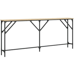 Meuble d'entrée table console design élégant 180 x 23 x 75 cm bois d'ingénierie et métal DEC031938