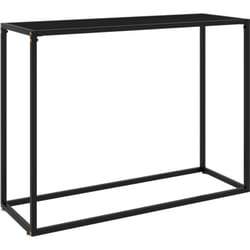 Meuble d'entrée table console design élégant 100 x 35 x 75 cm verre trempé et acier DEC032081