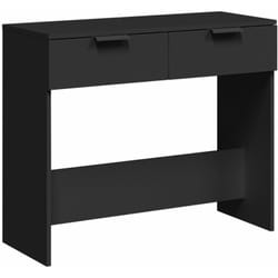 Table console d'entrée fonctionnel et stylé avec tiroirs 90 x 36 x 75 cm bois d'ingénierie noir DEC032180
