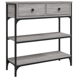 Table console - DEC032233 - Bois dingénierie - 725 x 25 x 75 cm - Gris - Style industriel