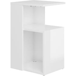 Décoshop26 - Table d'appoint bout de canapé support plante 36 x 30 x 56 cm bois d'ingénierie blanc brilliant DEC032365