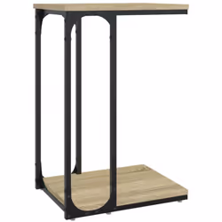 Donnez à votre salon une transformation industrielle unique avec cette table d'appoint élégante ! Matériau robuste : le bois  ...
