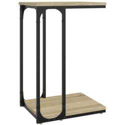 Décoshop26 - Table d'appoint bout de canapé 40 x 30 x 60 cm en bois d'ingénierie couleur chêne et acier DEC032413