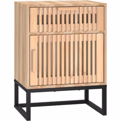 Cette table de chevet au design scandinave apportera une touche pratique et décorative à votre décoration intérieure. Matéria ...