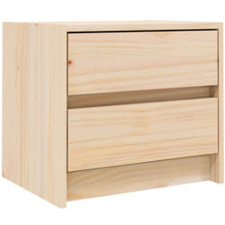 Décoshop26 - Table de chevet avec deux tiroirs 40 x 31 x 35,5 cm bois de pin massif DEC032953