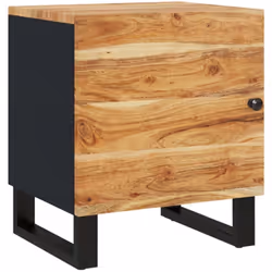 Introduisez un air de charme industriel dans votre intérieur avec cette table de chevet en bois ! Les variations des grains e ...