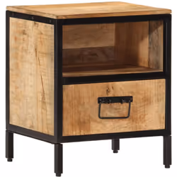 D'un design élégant, cette table de chevet s'intègre facilement dans votre chambre ou votre salon et ajoute un charme intempo ...