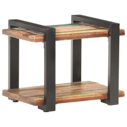 Table de chevet - Décoration - Bois de récupération - 50 x 40 x 40 cm - Design moderne - 1 étagère