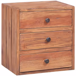 Introduisez une touche rustique dans votre décoration intérieure avec notre table de chevet en bois ! Avec 3 tiroirs, cette t ...