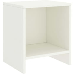 Décoshop26 - Table de chevet avec compartiment ouvert 35 x 30 x 40 cm bois de pin blanc DEC033296