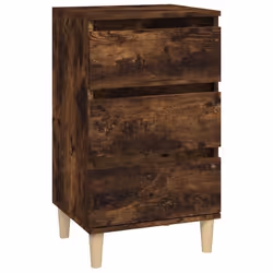 Table de chevet - DEC033604 - 3 tiroirs - Bois dingénierie - Marron - 40 x 35 x 70 cm