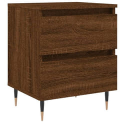 Table de chevet - DEC033720 - 2 tiroirs - Bois dingénierie - Marron - 40 x 35 x 50 cm