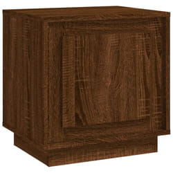 Décoshop26 - Table de chevet avec compartiment avec porte 44 x 35 x 45 cm bois d'ingénierie marron DEC033773