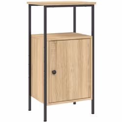 Cette table de chevet au style industriel est un supplément intemporel à votre décoration intérieure. Matériau durable : le b ...