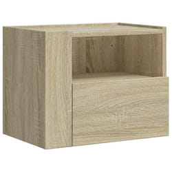Table de chevet murale - DEC034288 - Bois dingénierie - 1 tiroir - 45 x 30 x 35 cm - Chêne sonoma
