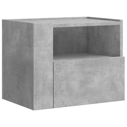 Table de chevet murale - DEC034299 - Bois dingénierie - 1 tiroir - Gris - 45 x 30 x 35 cm