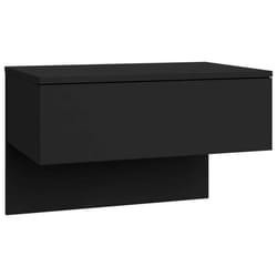 Table de chevet murale - DEC034307 - Bois dingénierie noir - 60 x 40 x 40 cm - 1 tiroir - Charge max 50 kg