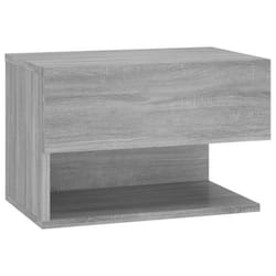 Table de chevet murale - DEC034324 - Bois dingénierie - Gris - 46 x 295 x 30 cm - 50 kg max