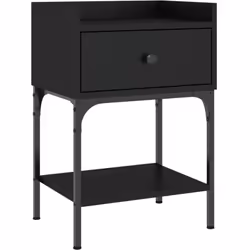 Cette table de chevet au design élégant est un supplément intemporel à votre décoration intérieure. Matériau durable : le boi ...