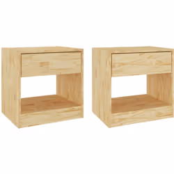 Cet ensemble de tables de chevet en bois dégage un charme rustique et constitue un excellent supplément à votre espace de vie ...