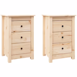 Ces tables de chevet en bois au design élégant constituent un supplément intemporel à votre décoration intérieure. Bois de pi ...