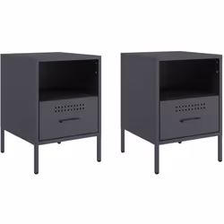 Ces tables de chevet robustes de style industriel constituent un supplément intemporel à votre salon ou à votre chambre à cou ...
