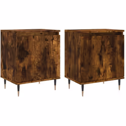 Ces tables de chevet au design élégant sont un supplément intemporel à votre décoration intérieure. Matériau durable : le boi ...