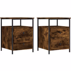 Ces tables de chevet au style industriel sont un supplément intemporel à votre décoration intérieure. Matériau durable : le b ...