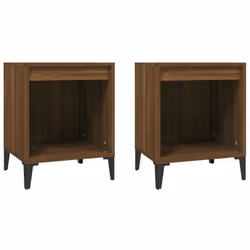Ces tables de chevet au design élégant sont un supplément intemporel à votre décoration intérieure. Matériau durable : le boi ...