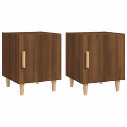 Table de chevet - DEC035215 - 40 x 40 x 50 cm - Bois dingénierie - Marron - 1 porte