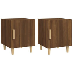 Table de chevet - DEC035215 - 40 x 40 x 50 cm - Bois dingénierie - Marron - 1 porte