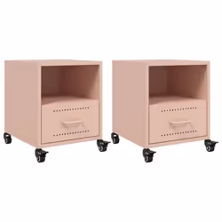 Table de chevet - DEC - Lot de 2 - Acier laminé à froid - Rose - 36 x 39 x 435 cm