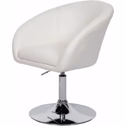 Chaise de salle à manger pivotante, chaise longue, synthétique réglable en hauteur blanc Cette chaise design se caractérise p ...