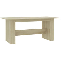 Table de salle à manger design simple 180 x 90 x 76 cm bois d'ingénierie couleur chêne DEC036849
